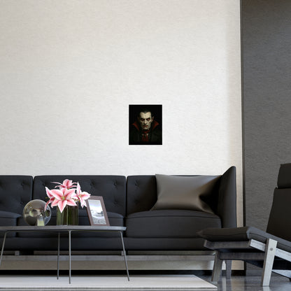 Gothic Vampire Art Poster, Spooky Wall Decor, Horror Room Accent, Perfect for Halloween, Gothic Decor, Home Office Artwork