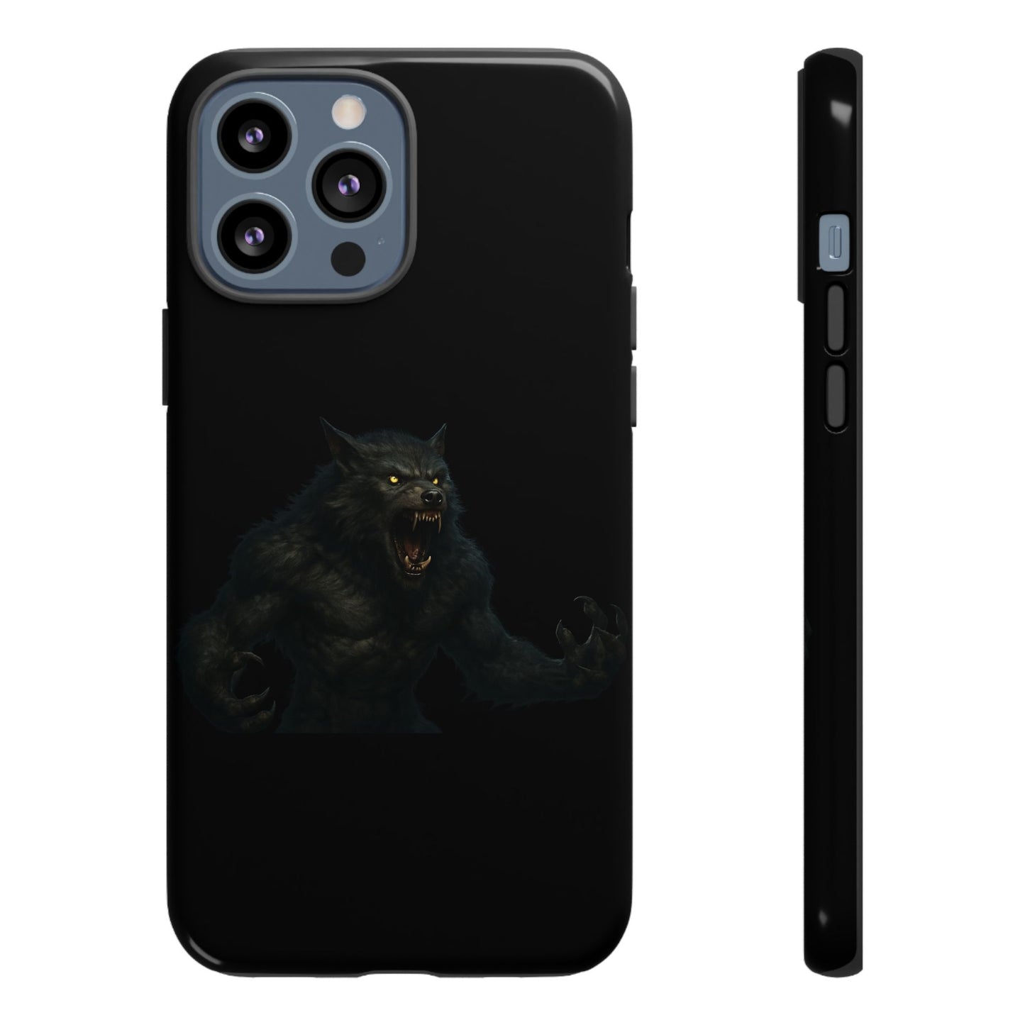 Werewolf Phone Case, Tough Cases, Black Panther Design, Gift for Animal Lovers, Phone Accessories, Fierce Phone Protection