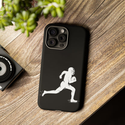 Football Player Phone Case, Tough Cases, Sports Phone Cover, Gift for Athletes, iPhone & Samsung Accessories, Running Player Design