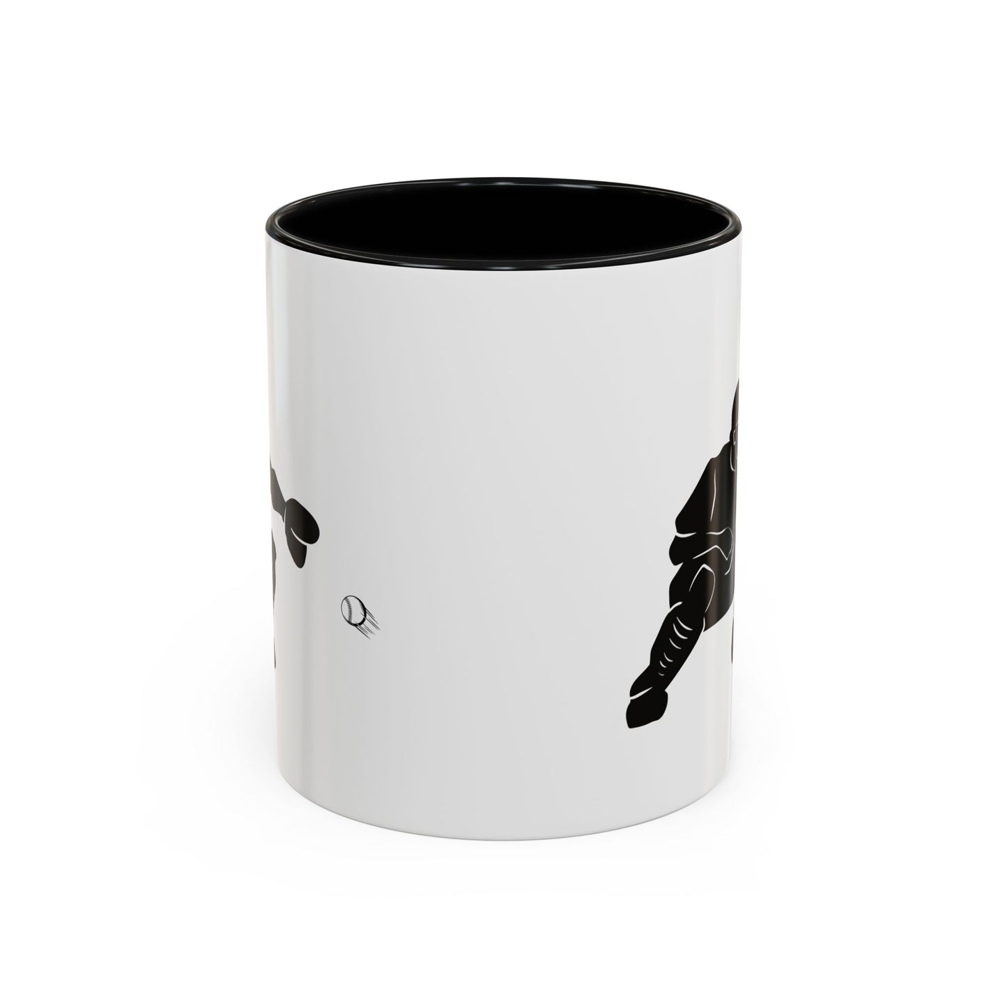 Baseball Catcher Coffee Mug, Sports Gift for Coaches, Black Accent Mug for Fans, Perfect for Birthdays & Celebrations, Unique Cup
