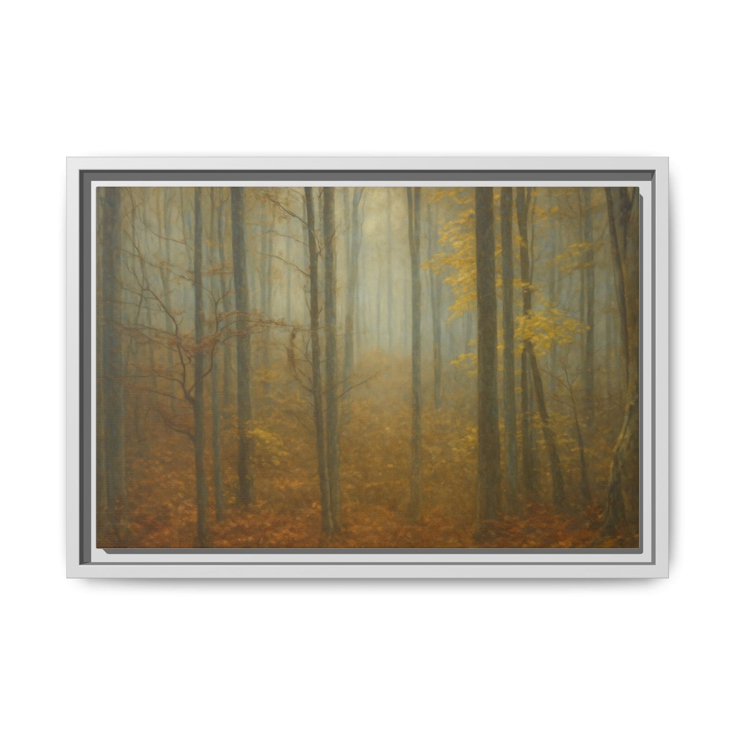 Framed Matte Canvas Art | Serenity in the Forest | Nature Wall Decor, Home Gallery, Cozy Living Room, Gift for Nature Lovers
