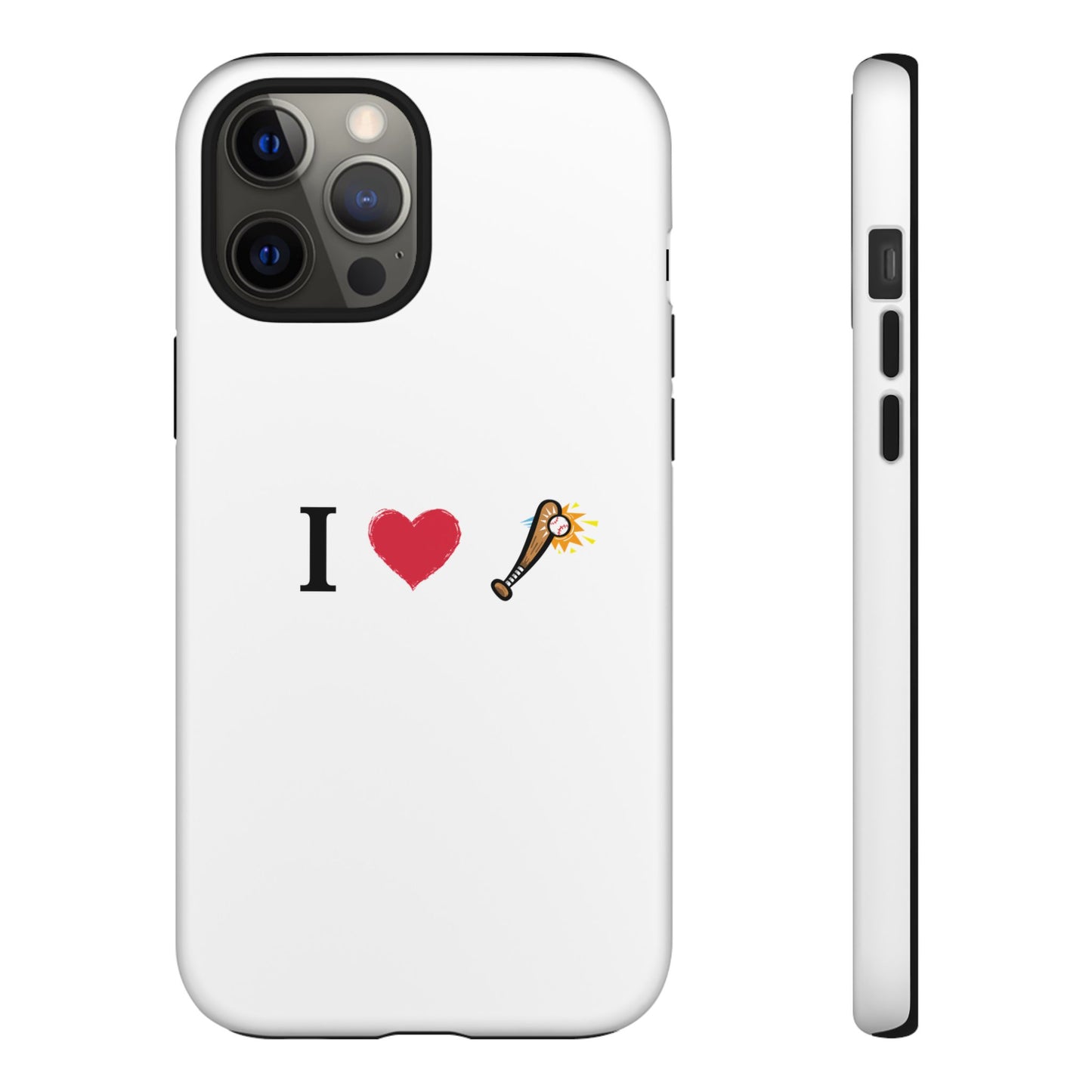 I Love Baseball Vibe Phone Case - Tough Cases for Sports Lovers, Gifts for Athletes, Fun Accessories, iPhone and Android Compatible