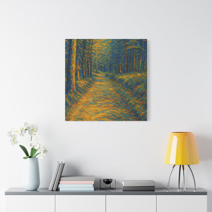 Van Gogh Style Forest Canvas Art | Nature Wall Decor, Home Office Accent, Gift for Nature Lovers, Gallery Wrapped, Living Room Wall Art