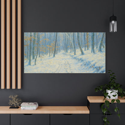 Winter Wonderland Canvas Art, Stretched Canvas Wall Decor, Home Decor, Art for Living Room, Gift for Nature Lovers, Cozy Winter Vibes