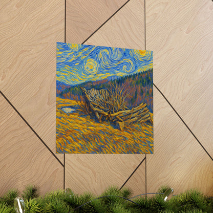 Matte Vertical Posters of Starry Night - Art Print for Home Decor, Wall Art, Gift for Art Lovers, Bacground for Celebrations