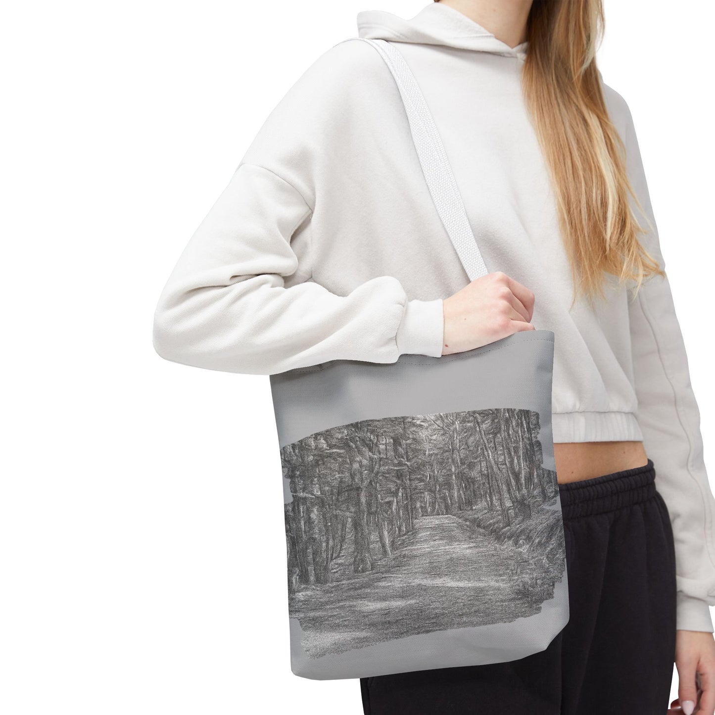 Scenic Path Tote Bag, Reversible Tote, Eco-Friendly Shopper, Outdoor Adventure Bag, Gift for Nature Lovers, Stylish Carryall