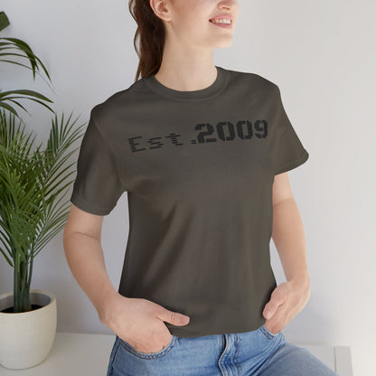 Established 2009 Unisex Tee - Casual Wear, Birthday Gift, Graduation Outfit, Anniversary Shirt, Personalized Fashion