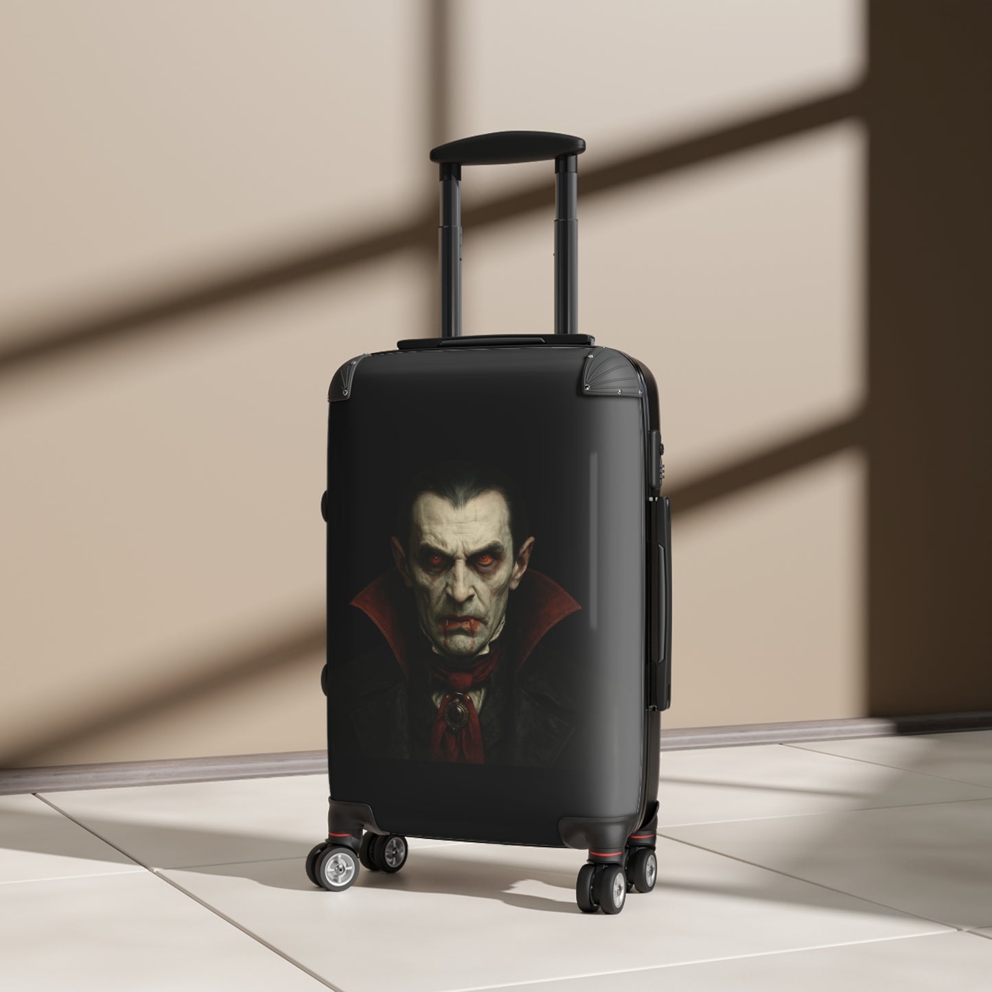 Spooky Vampire Luggage, Halloween Travel Bag, Dracula Suitcase, Gothic Carry-On, Horror Trip Gear