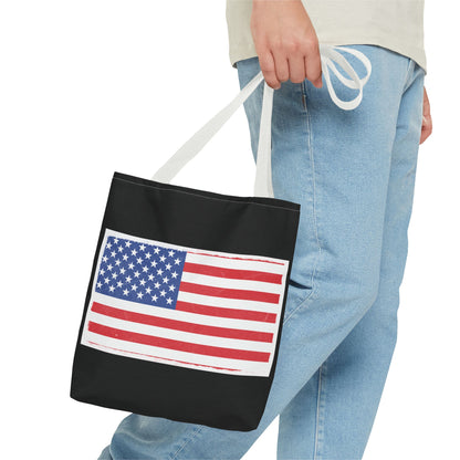 Patriotic Tote Bag, American Flag Carryall, Beach Bag, Reusable Shopping Tote, Independence Day Gift