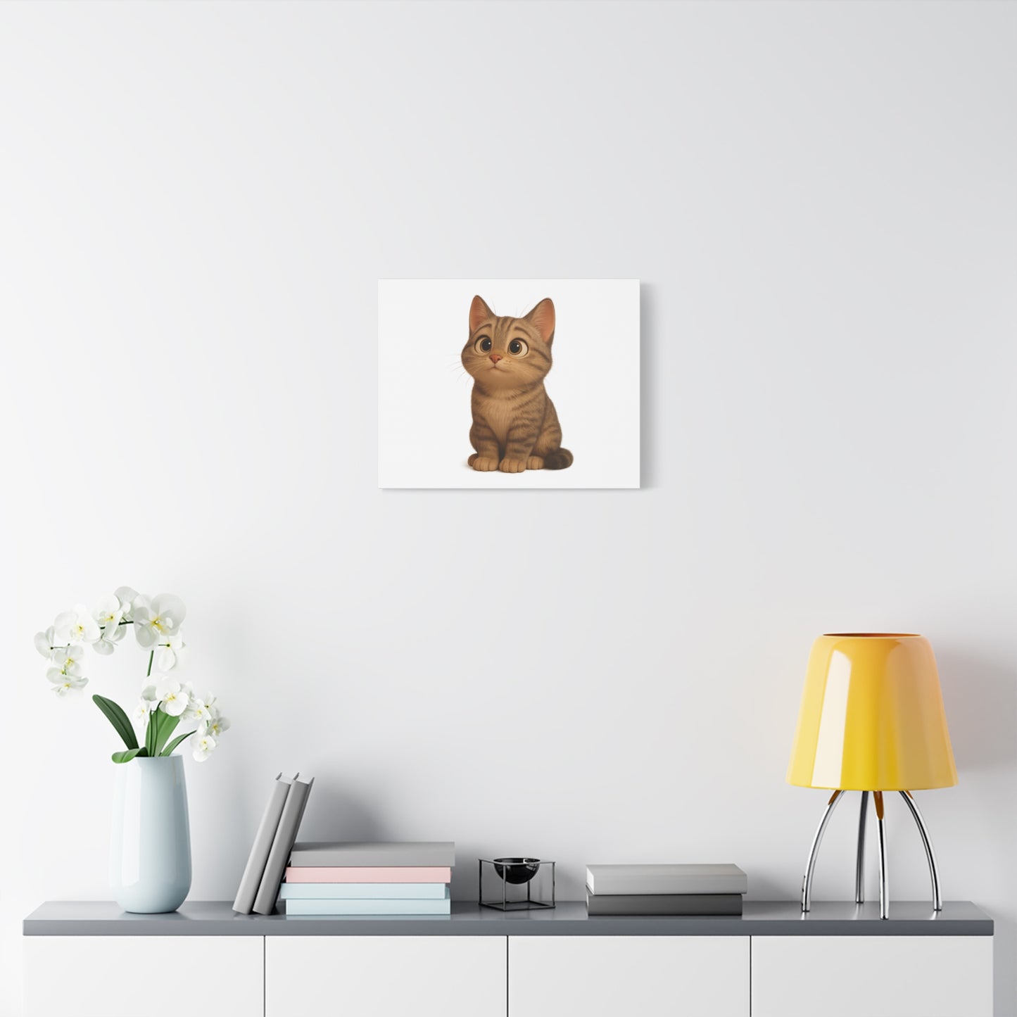 Adorable Cat Canvas Art, Cute Cat Wall Decor, Pet Lover Gift, Nursery Wall Art, Animal Print, Modern Home Decor
