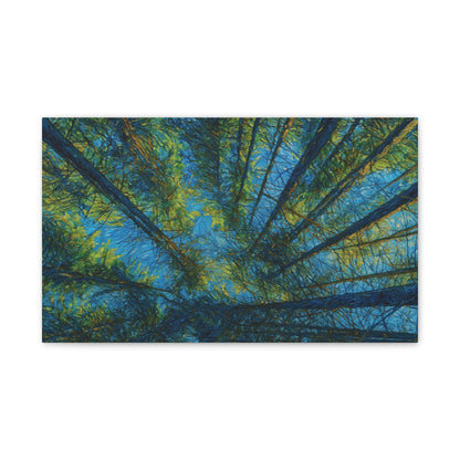 Canvas Wall Art, Forest Perspective Print, Nature Decor, Home & Office Art, Rustic Wall Hanging, Tree Art for Nature Lovers
