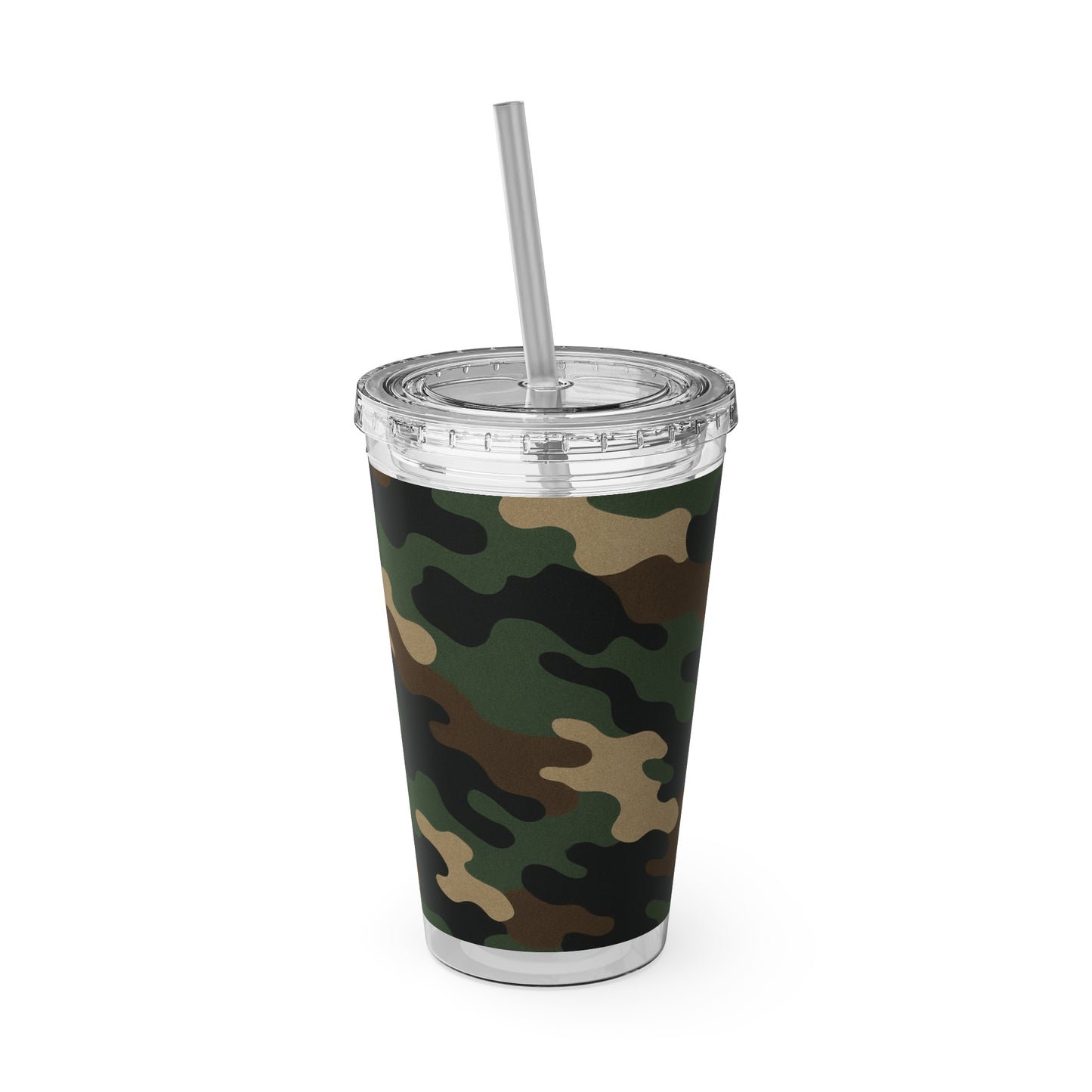 Stylish Camo Tumbler, 16oz Cup with Straw, Perfect for Outdoor Adventures, Gifts for Him, Travel Mug, Eco-friendly Drinkware, Camping