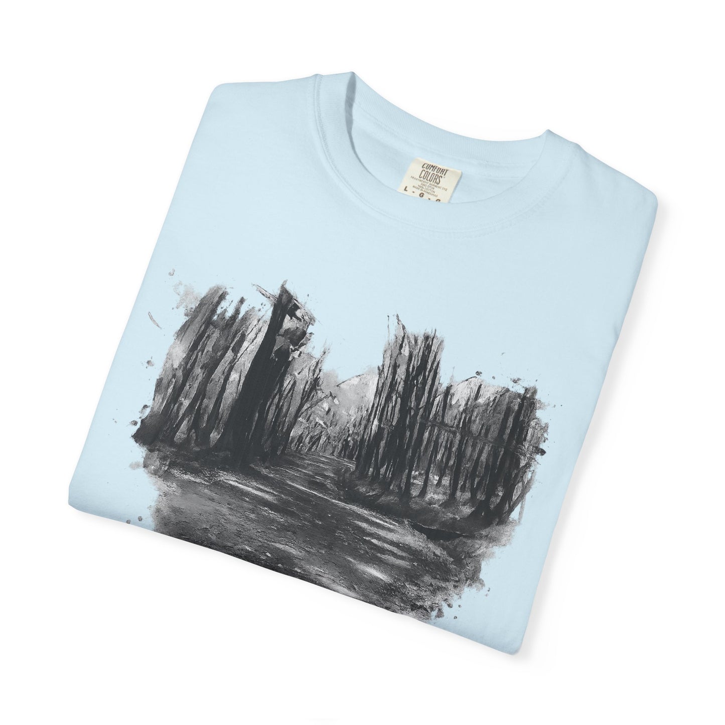 Artistic Forest Scene T-shirt | Nature Lover Gift, Outdoor Adventure Tee, Eco-Friendly Fashion, Vintage Inspired Clothing, Unisex Gift