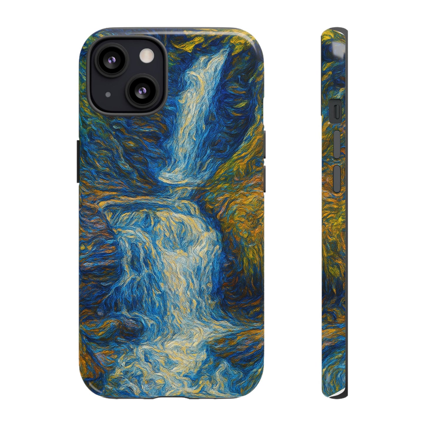 Artistic Phone Case - Waterfall Design, Unique Gift, Phone Accessory, Nature Lover, Original Artwork
