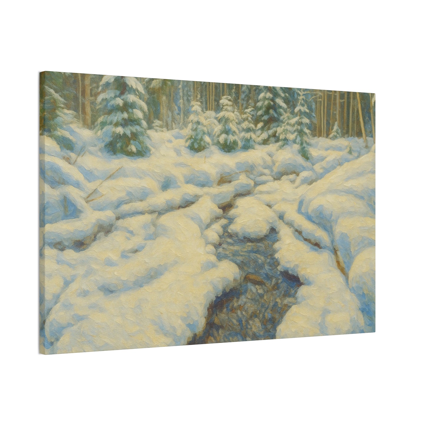 Winter Landscape Canvas Art, Nature Decor, Gallery Wall Art, Cozy Home Accent, Winter Wonderland Painting