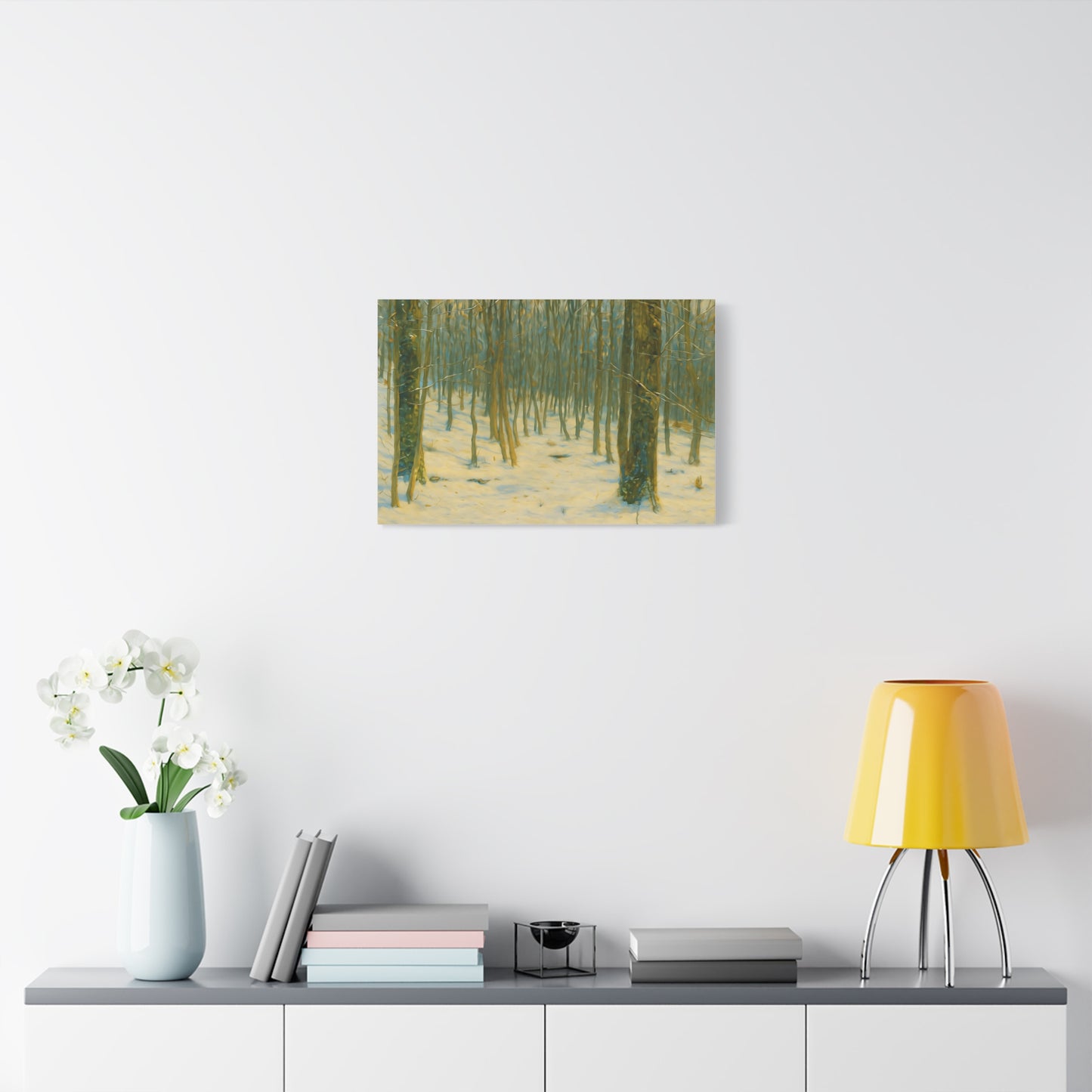 Winter Forest Matte Canvas Art Print, Nature Decor, Stretched Wall Art, Home Decor, Rustic Cabin Decoration, Gift for Nature Lovers