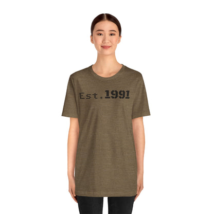 Established 1991 Unisex Jersey Tee | Vintage Anniversary Gift | Casual Wear, Birthday Shirt, Retro Style, Statement Tee, Gift for Him/Her