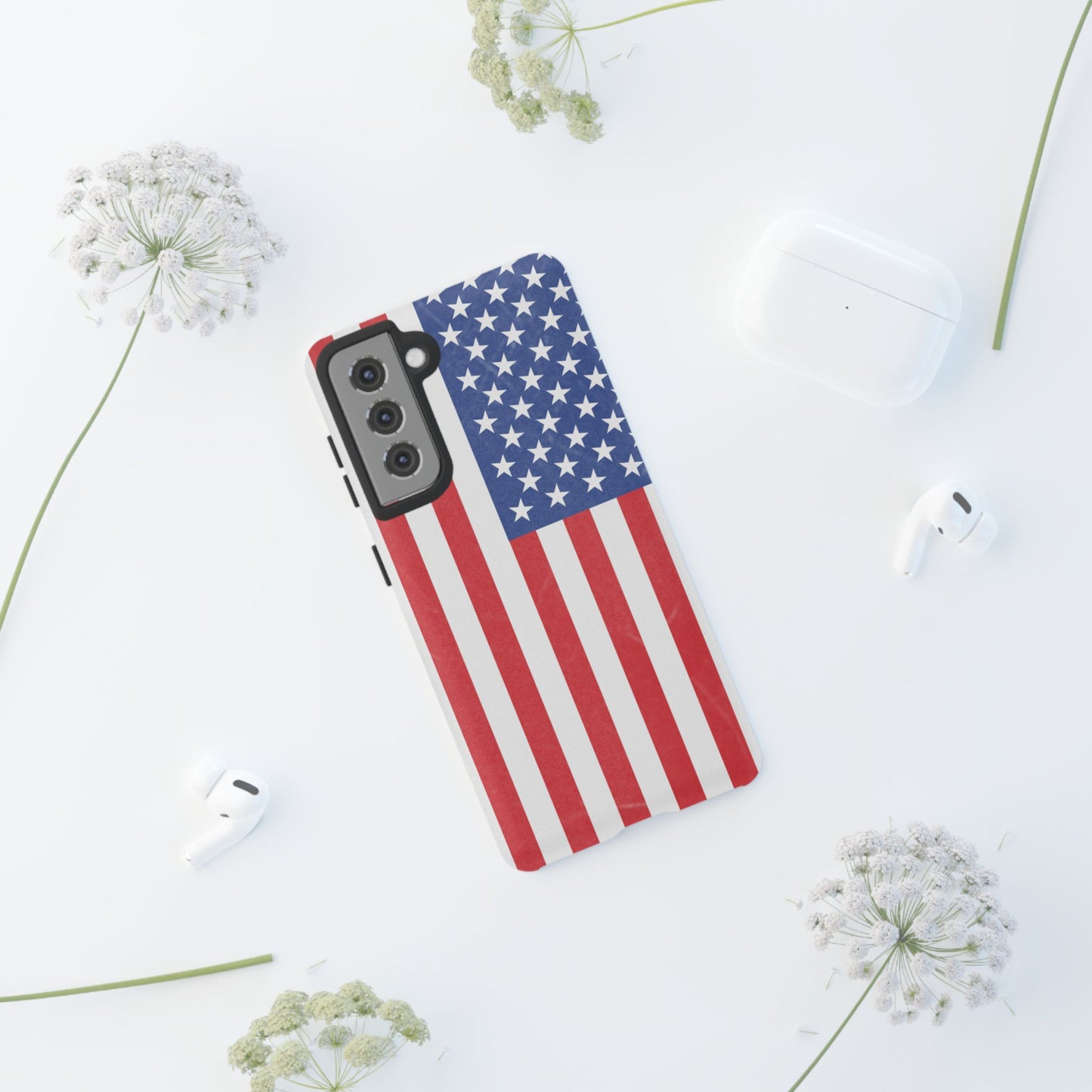 Patriotic Phone Case - Tough Cases for Veterans, USA Lovers, Independence Day, Memorial Day, Flag Design