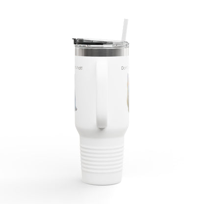 Funny Cat Insulated Travel Mug - 40oz - Perfect for Hot Drinks