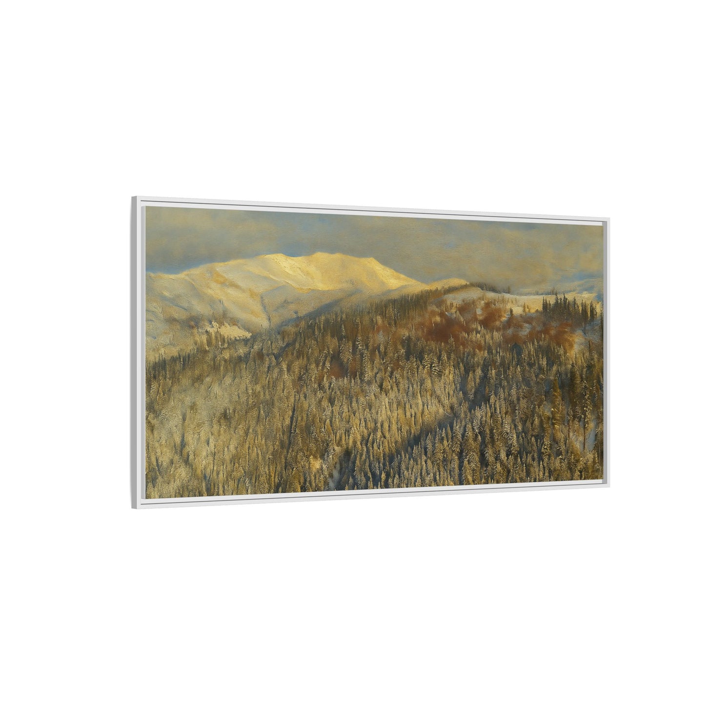 Framed Mountain Canvas Art, Perfect for Home Decor, Nature Wall Art, Gift for Nature Lovers, Cozy Atmosphere