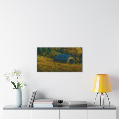 Rustic Canvas Wall Art, Nature Landscape Painting, Autumn Decor, Farmhouse Wall Art, Cozy Home Decoration
