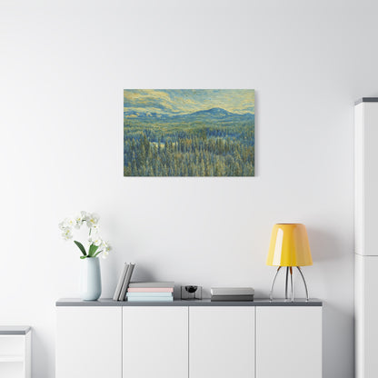 Scenic Landscape Canvas Print, Rustic Home Decor, Wall Art for Nature Lovers, Gift for Art Enthusiasts, Serene Forest Artwork