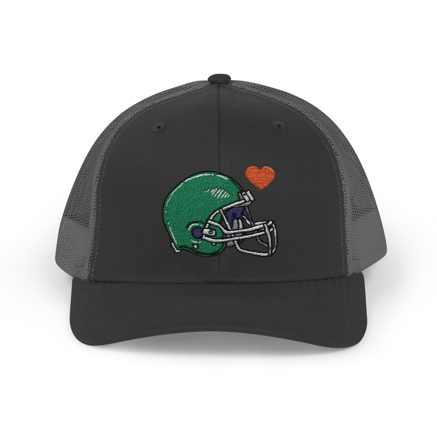 Snapback Trucker Cap with Football Heart Design - Perfect for Sports Fans, Gifts for Gamers, Casual Outings, Tailgating, and Team Spirit