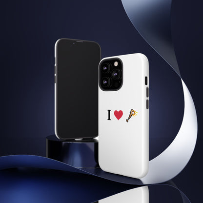 I Love Baseball Vibe Phone Case - Tough Cases for Sports Lovers, Gifts for Athletes, Fun Accessories, iPhone and Android Compatible