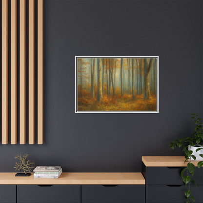 Autumn Forest Canvas Art, Framed Wall Decor, Rustic Home Decor, Nature Artwork, Gift for Nature Lovers