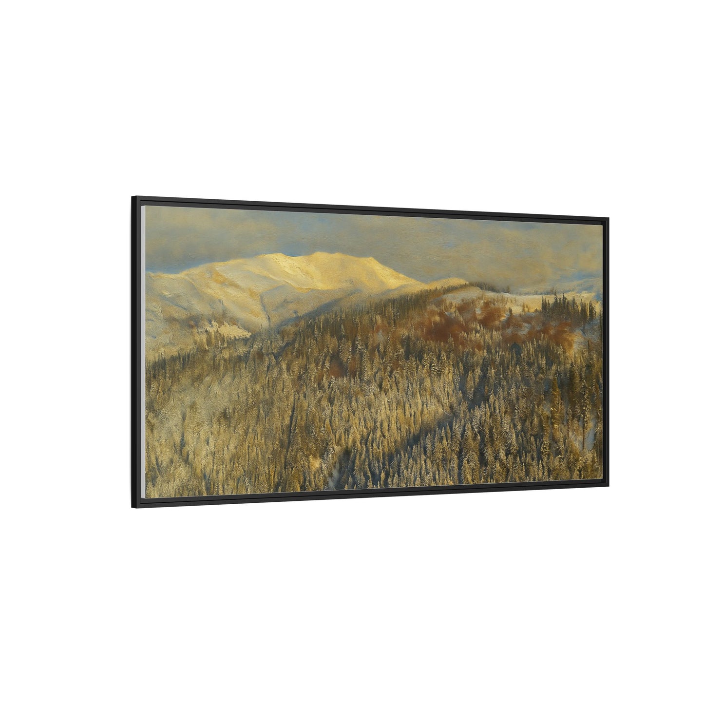 Framed Mountain Canvas Art, Perfect for Home Decor, Nature Wall Art, Gift for Nature Lovers, Cozy Atmosphere