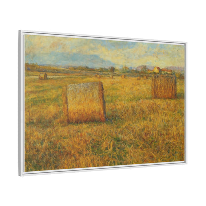 Framed Matte Canvas Wall Art - Rustic Farm Landscape, Country Decor, Home Gallery, Gift for Nature Lovers, Housewarming Decor