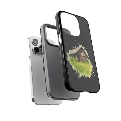 Rustic Farmhouse Phone Case, Cute Cottage Design, Tough Cases for Nature Lovers, Eco-Friendly Gift, Customizable Tech Accessories