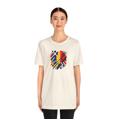 Artistic Heart Unisex Jersey Tee - Vibrant Graphic Tee, Casual Wear, Gift for Art Lovers, Birthday Surprise, Everyday Comfort