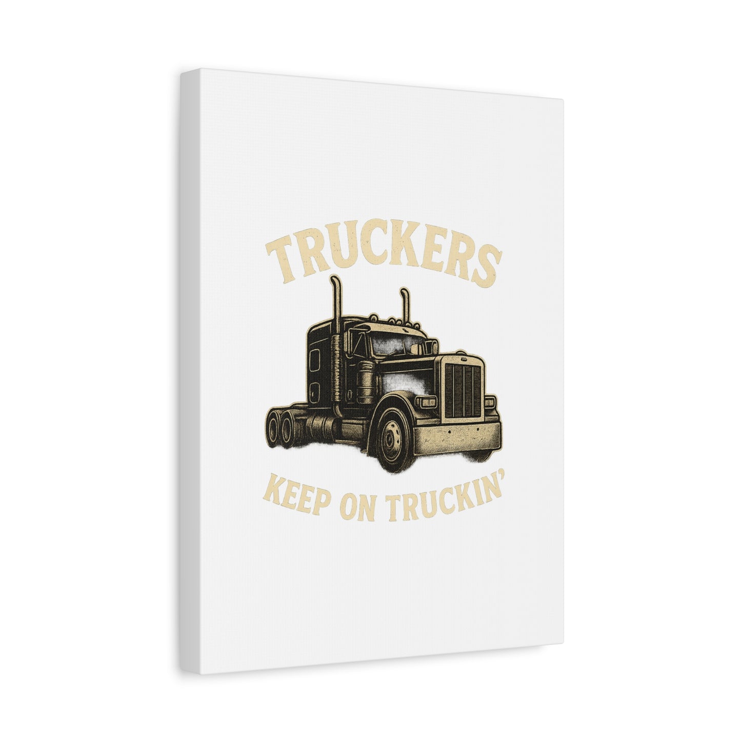 Truckers Canvas Wall Art, Keep on Truckin' Decor, Gift for Drivers, Trucking Artwork, Transportation Gift