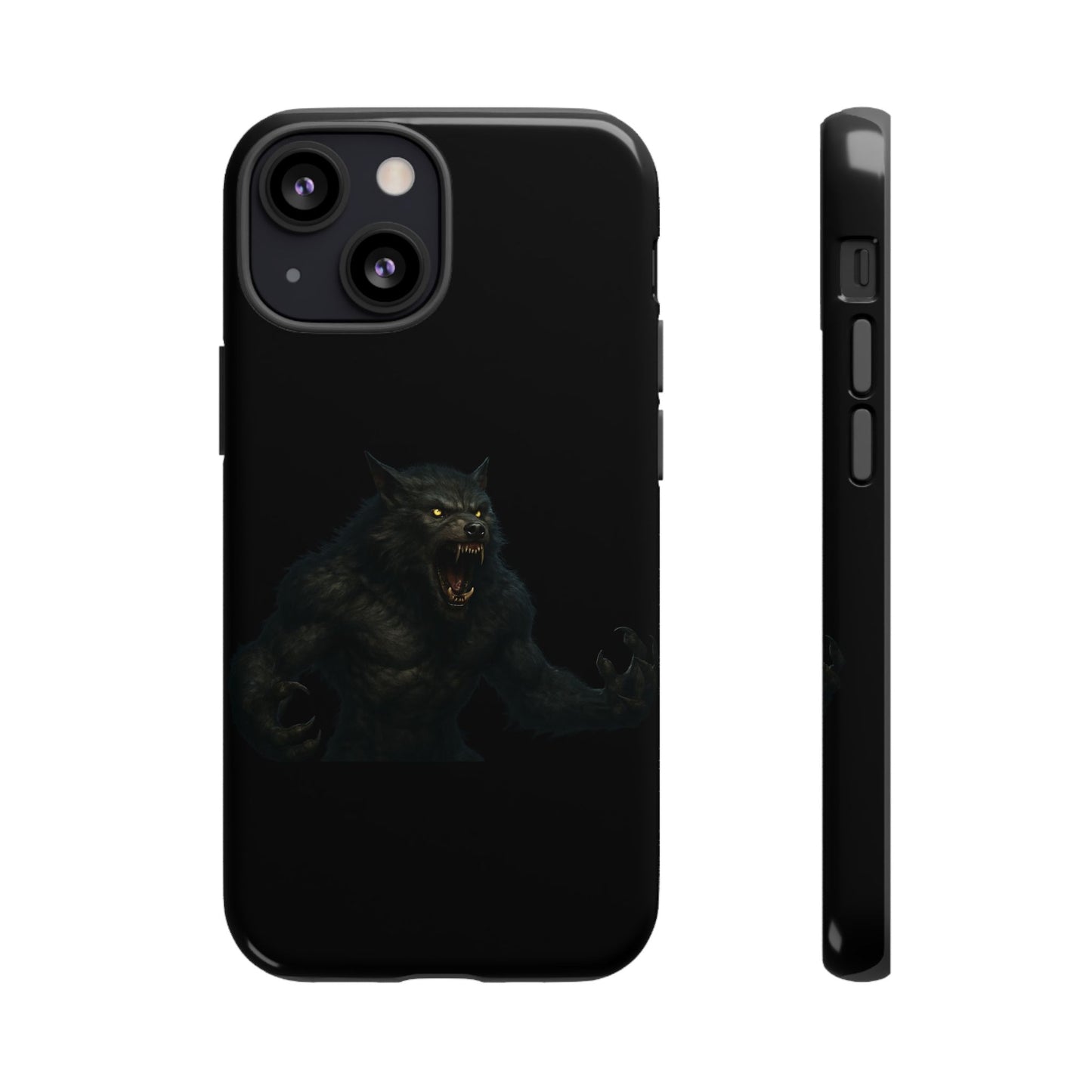 Werewolf Phone Case, Tough Cases, Black Panther Design, Gift for Animal Lovers, Phone Accessories, Fierce Phone Protection