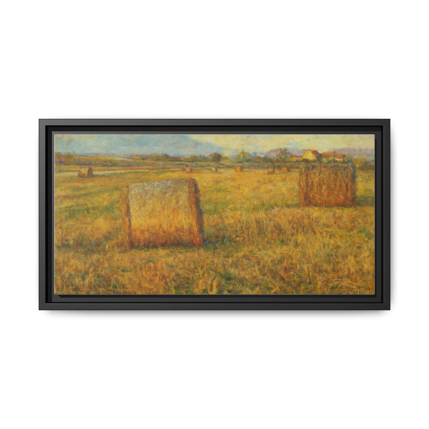 Framed Matte Canvas Wall Art - Rustic Farm Landscape, Country Decor, Home Gallery, Gift for Nature Lovers, Housewarming Decor