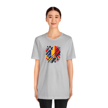 Artistic Heart Unisex Jersey Tee - Vibrant Graphic Tee, Casual Wear, Gift for Art Lovers, Birthday Surprise, Everyday Comfort