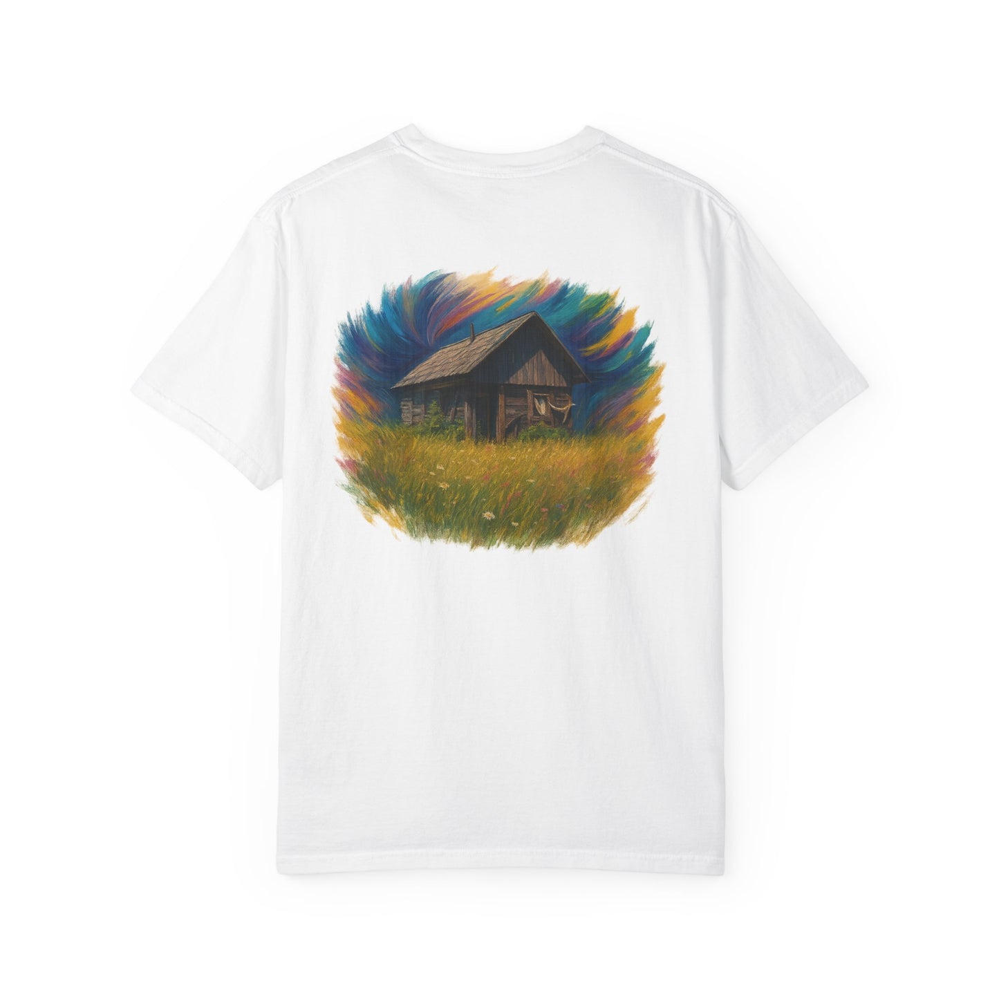 Rustic Landscape T-shirt | Relaxed Fit Tee, Casual Wear, Nature Lover Gift, Summer Outing Top, Eco-Friendly Apparel