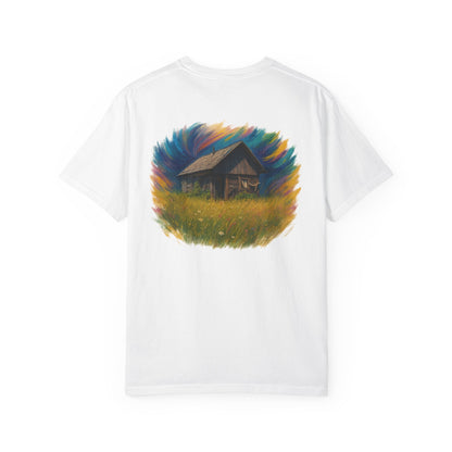 Rustic Landscape T-shirt | Relaxed Fit Tee, Casual Wear, Nature Lover Gift, Summer Outing Top, Eco-Friendly Apparel