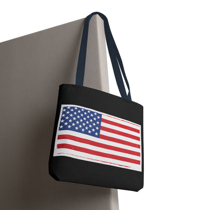 Patriotic Tote Bag, American Flag Carryall, Beach Bag, Reusable Shopping Tote, Independence Day Gift