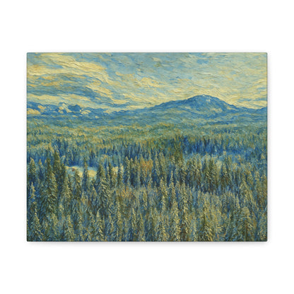 Scenic Landscape Canvas Print, Rustic Home Decor, Wall Art for Nature Lovers, Gift for Art Enthusiasts, Serene Forest Artwork