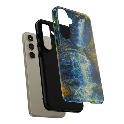 Artistic Phone Case - Waterfall Design, Unique Gift, Phone Accessory, Nature Lover, Original Artwork