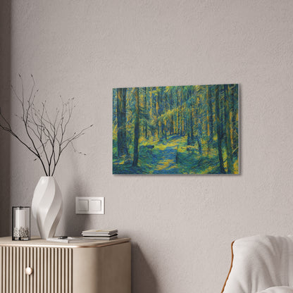 Canvas Art Print, Forest Path Painting, Nature Decor, Wall Art, Gift for Nature Lovers, Home Decor Inspiration