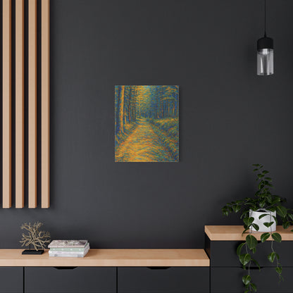 Van Gogh Style Forest Canvas Art | Nature Wall Decor, Home Office Accent, Gift for Nature Lovers, Gallery Wrapped, Living Room Wall Art