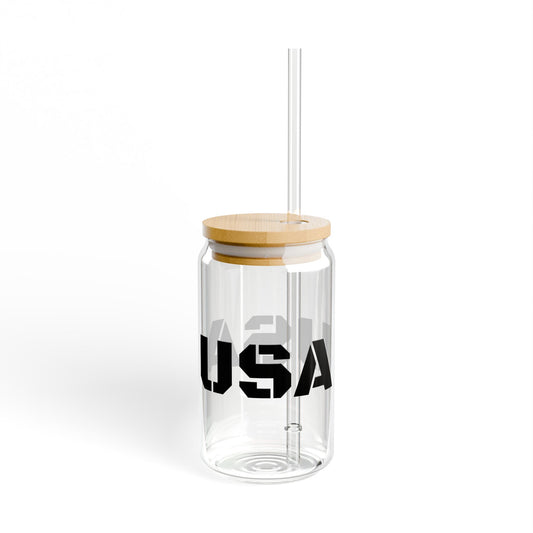 USA Sipper Glass, 16oz - Perfect for Parties, Outdoor Fun, or Everyday Use, Great Gift for Holidays, Eco-Friendly, Beverage Container, [...] - product image