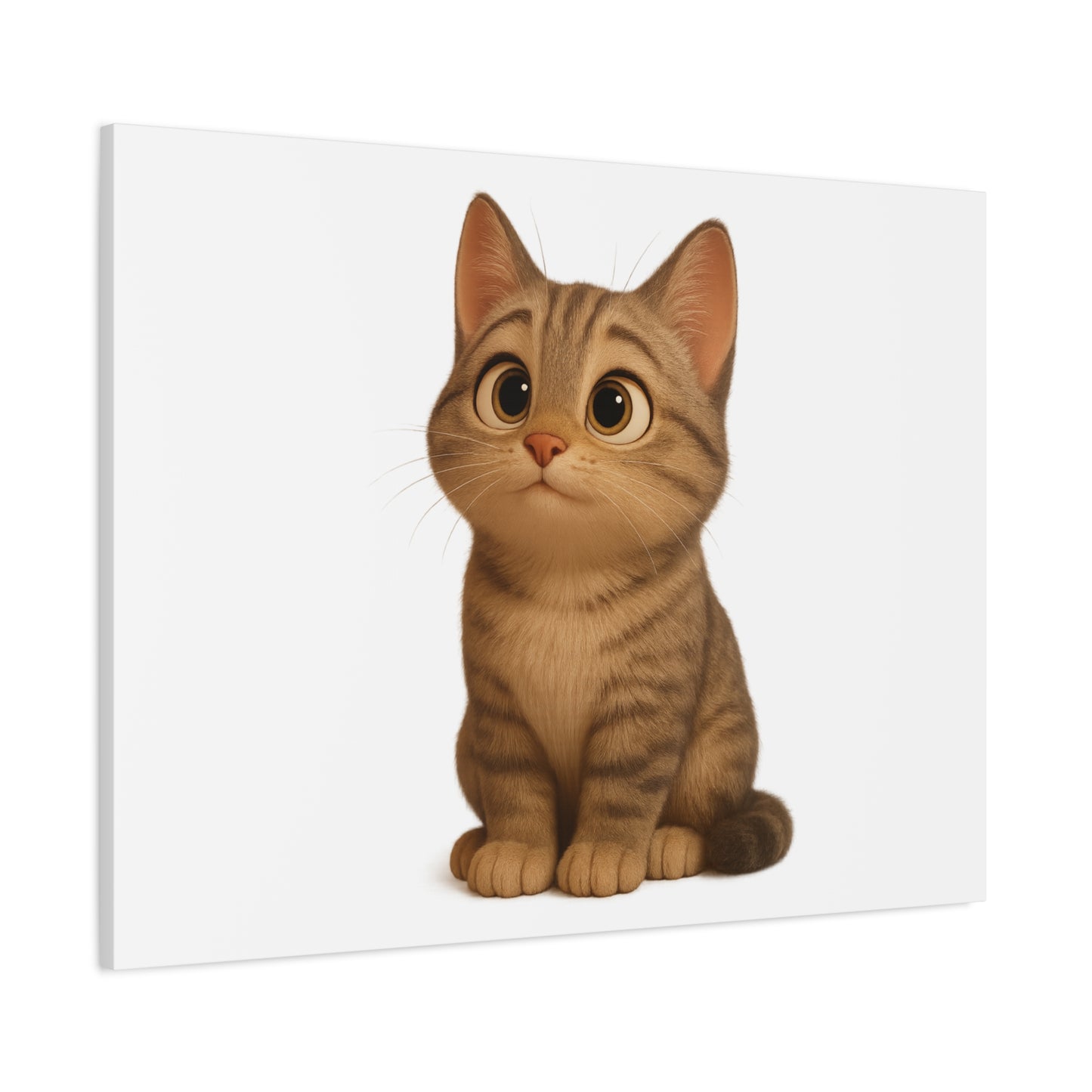 Adorable Cat Canvas Art, Cute Cat Wall Decor, Pet Lover Gift, Nursery Wall Art, Animal Print, Modern Home Decor