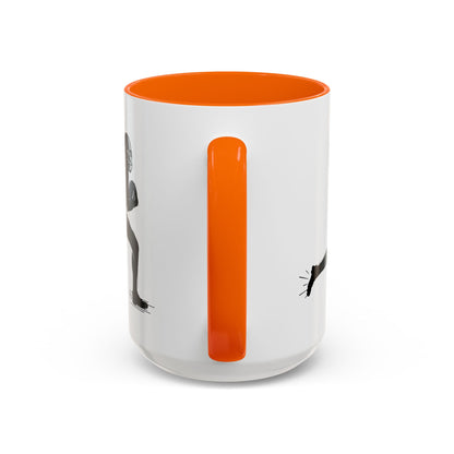 Football Player Themed Accent Coffee Mug, Sports Fan Gift, Unique Mug for Athletes, Coffee Lover, Game Day Essential