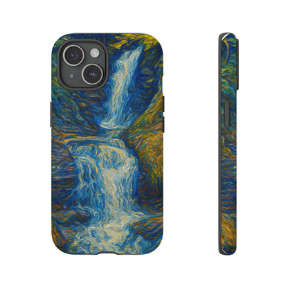 Artistic Phone Case - Waterfall Design, Unique Gift, Phone Accessory, Nature Lover, Original Artwork