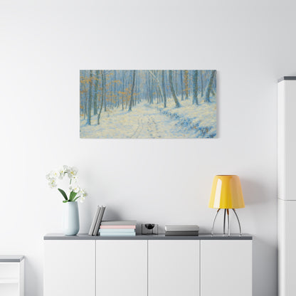 Winter Wonderland Canvas Art, Stretched Canvas Wall Decor, Home Decor, Art for Living Room, Gift for Nature Lovers, Cozy Winter Vibes