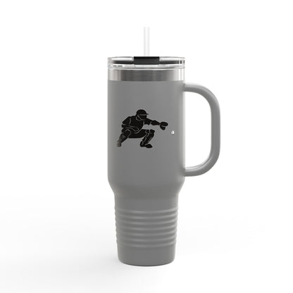 Insulated Travel Mug | Baseball Catcher Themed Travel Tumbler for Active Lifestyles, Coffee Mug, Road Trip Cup, Gym Hydration, Gift for Athletes